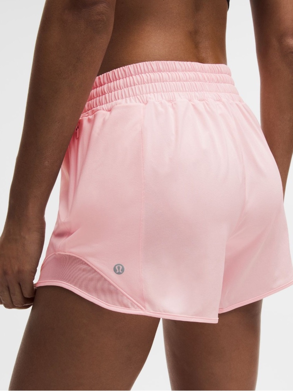 LIKE NEW lululemon athletica Pink Organza Hotty Hot 4” inseam High Rise Shorts